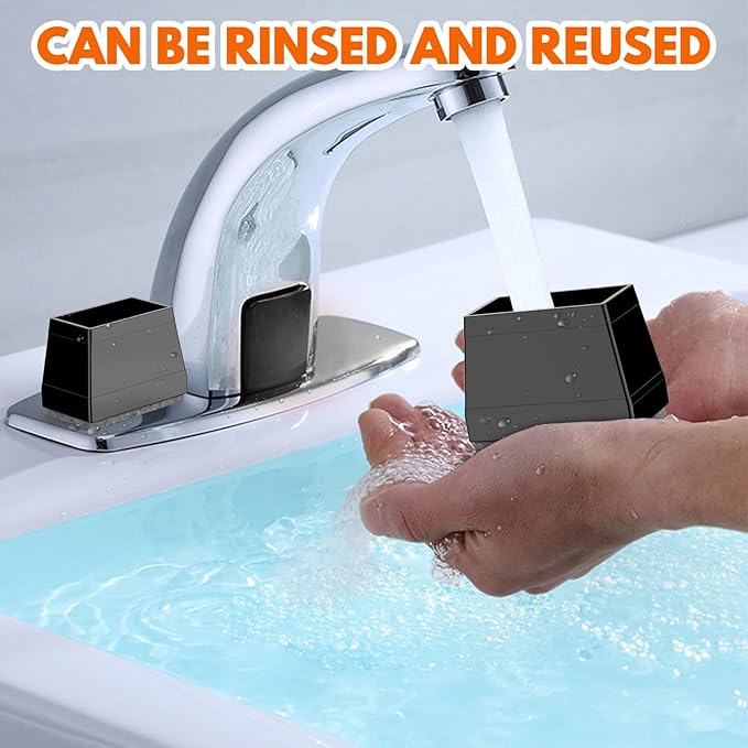 Rectangle Chair Leg Protectors for Hardwood Floors,16 PCS Silicone Covers to Protect Wood Tile Floors Felt Pads Furniture Leg Caps Reduce Noise. Easy to Move. (Black, 0.5 x 1 Inch,Rectangular)