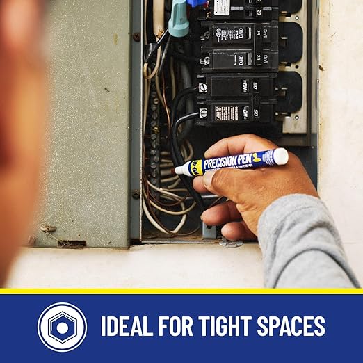 WD-40 Original Formula- Precision Pen On-The-Go, Lubrication with Pin-Point Precision, Controlled Flow. Portable, Easy to Hold, Easy to Store, Ideal for Small and Tights Spaces, 0.3 fl oz [3-Pack]