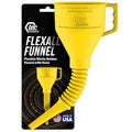 TEC Products FlexAll Long Flexible Funnel for Automotive Use - Durable Nitrile Rubber - Ideal for Car Oil Change, Transmission Funnel Fluid, Diesel, Fuel, Gas - Made in USA - Yellow (16 x 5 Inches)