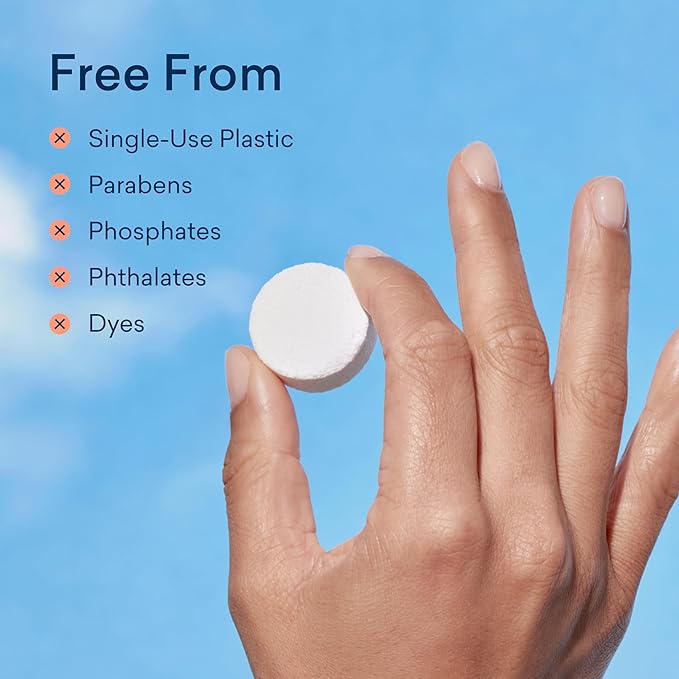 BLUELAND Foaming Hand Soap Refill Tablets, 10-Pack, Iris Agave Scent, Eco Friendly Cleaning Products, 10 x 9 Fl oz