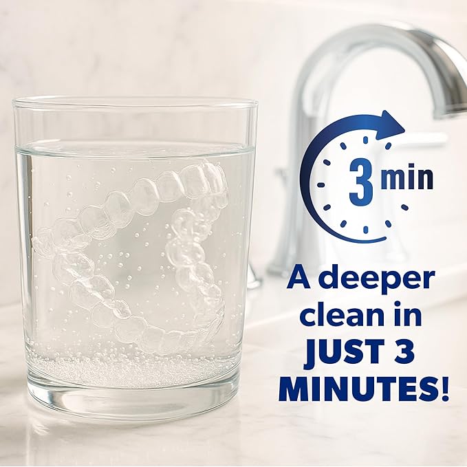 EverSmile AllClean Minerals – Deep Cleaner for Retainers, Clear Aligners, Invisalign, Dentures, Night & Mouth Guards – Removes Stains, Odors & Plaque in 3-Minutes – Up to 120 Uses (300g), 3 Pack