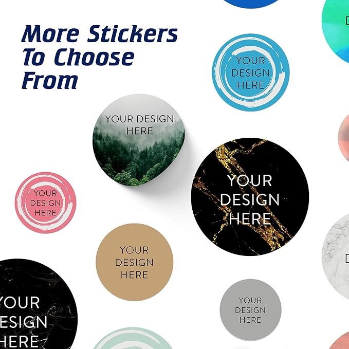 100 Custom Vinyl Stickers - Upload Your own Image, Text, Design, Logo - Personalized Logo Labels for Handmade, Packaging, Bottle, Jars, Candle, Brand Stickers (Foggy Valley, 3x3)