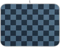 Buffalo Plaid Navy Blue Dish Drying Mat for Kitchen Countertop 16x18 Chessboard Rectangle Small Drying Mat Reusable Quick Dry Dish Sink Absorbent Mats Dishwasher Easy Clean Decorative Home Essentials