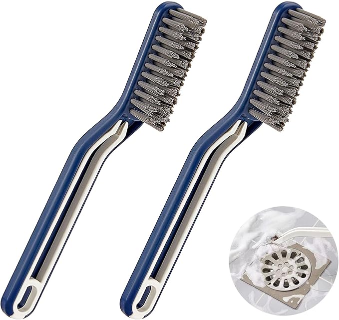 Crevice Cleaning Brush,Spring Cleaning 0rganization Multifunctional Grout Cleaning Supplies, Cleaning Tools for Household, Kitchen, Bathroom, Window, Vehicle, Faucets, Toilet (Blue)