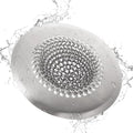 Sink Drain Strainer Kitchen Mesh Sink Strainer, Reversible Easy Clean Stainless Steel Large Kitchen Filter Trap Basket, Flippable Food Catcher for Garbage Disposal Without Clogging