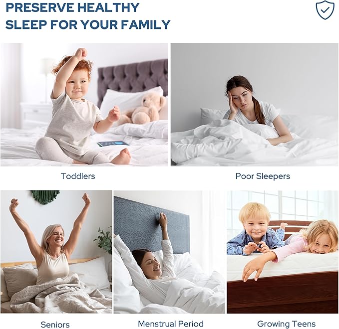 BEDLORE Waterproof Mattress Protector, King Size Noiseless Mattress Pad with Deep Pocket Fitted Up to 6-18 inches, Soft Noiseless Bed Mattress Cover Washable for Home, Bedroom, Hotel (White)