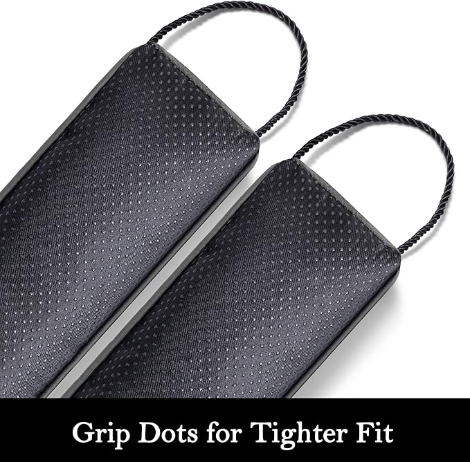 Sunolga 12" Door Draft Stopper Blocks Hot and Cold Air with Removable Washable Cover for Gaps Up to 3", All-Season Seal for Noise, Door Sweep for Bottom of Door and Window, Home Essentials, Gray