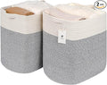 Hamper Toy Storage Collapsible Laundry Bin, Medium Fabric Organizer, 2pack - Silver Gray