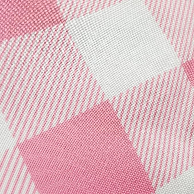 Waterproof Plaid Tablecloth Fabric - Round 70 Inch Classic Gingham Checker Table Cloth for Indoor/Outdoor Use - Buffalo Table Cover for Picnics, BBQs, and Parties
