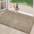 REFETONE Indoor Doormat, Front Door Mat 24"x36" Absorbent Rubber Backing Non Slip Back Door Mats, Washable Low-Profile Inside Floor Mat Door Rugs for Entryway, Resist Dirt Mud Mat for Dogs, Coffee
