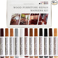 New Upgrade Furniture Pens for Touch Up, 12 Colors Wood Scratch Repair Markers, Professional Repair Tools for Stains, Scratches, Wood Floors, Tables, Bedposts