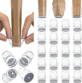 24PCS Extra Small Silicone Chair Leg Floor Protectors for Hardwood Floors, Thicken Rubber Chair Leg Cap Covers, Non Slip Furniture Leg Pads to Protect Wood Tile Floors from Scratches and Reduce Noise