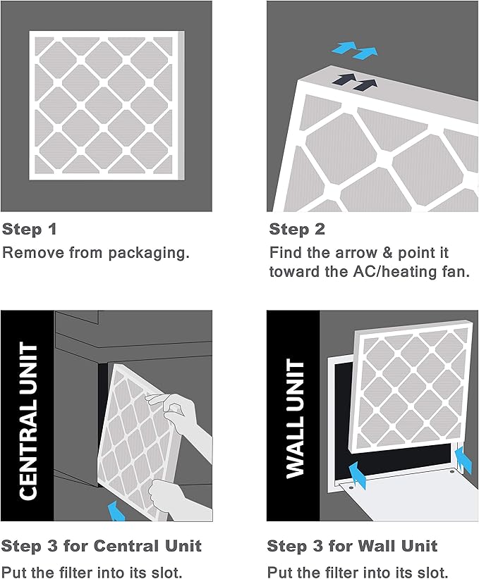 Aerostar 10x20x1 MERV 11, Pleated Air Filter, 10x20x1, Box of 6, Made in the USA