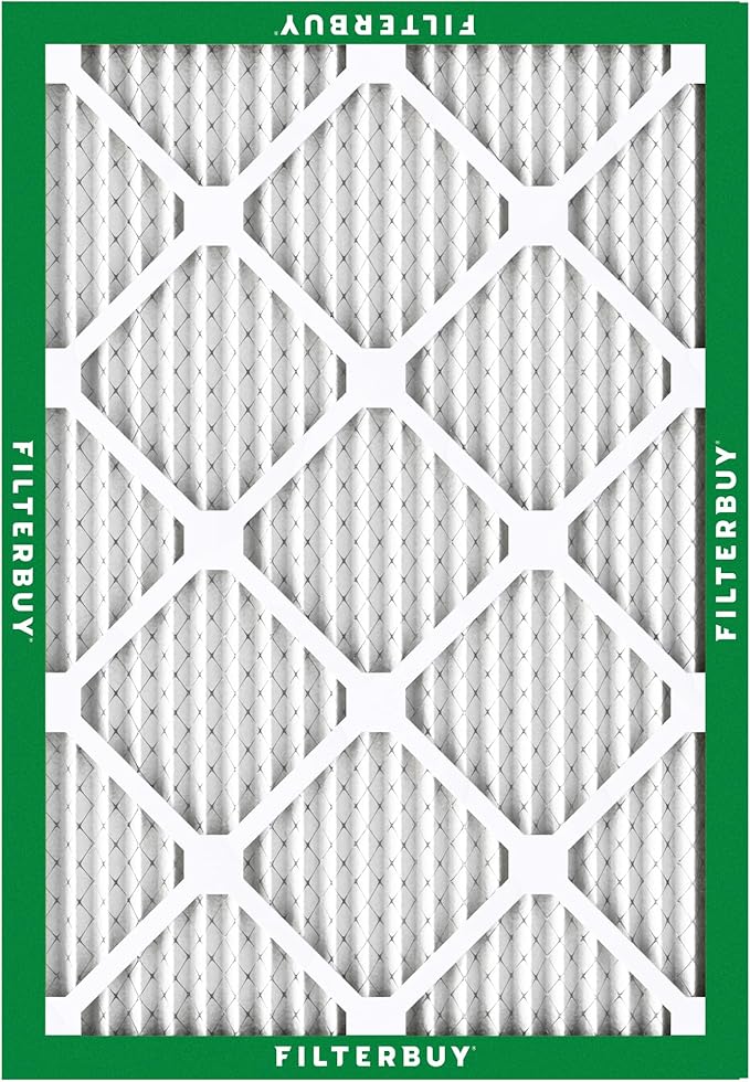 Filterbuy 24x25x1 Air Filter MERV 8 (MPR 700) Dust Defense Replacement (6-Pack), Electrostatic Pleated HVAC AC Furnace Filters, Made in USA (Actual Size: 23.88 x 24.88 x 0.75)