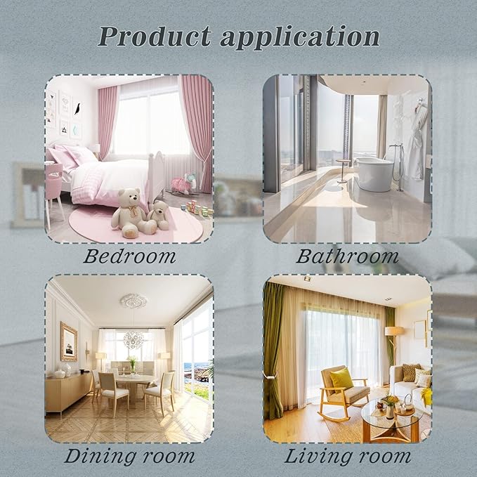 Hion Magnetic Curtain Tiebacks Gray Blue 2 Pack, Curtain Tiebacks Buckles Holdbacks Holders Hooks Clip for Home Bedroom Office Decorative Thick or Thin Curtain