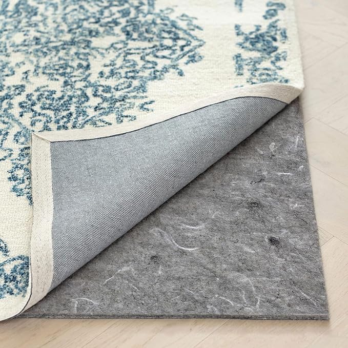 RUGPADUSA - Dual Surface - 8'x10' - 1/8" Thick - Felt + Rubber - Non-Slip Backing Rug Pad - Adds Low-Profile Comfort and Protection