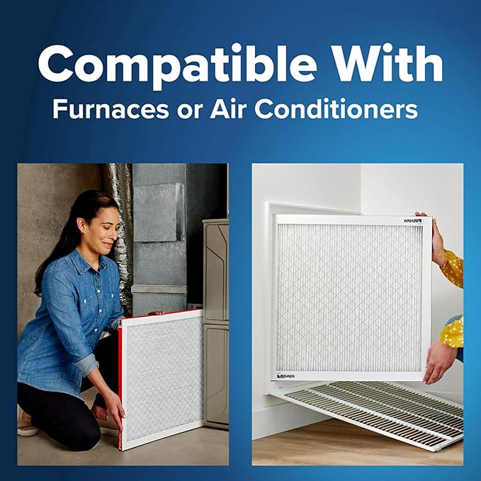 Filtrete 12x12x1 AC Furnace Air Filter, MERV 11, MPR 1000, Micro Allergen Defense, 3-Month Pleated 1-Inch Electrostatic Air Cleaning Filter, 4 Pack (Actual Size 11.81x11.81x0.81 in)