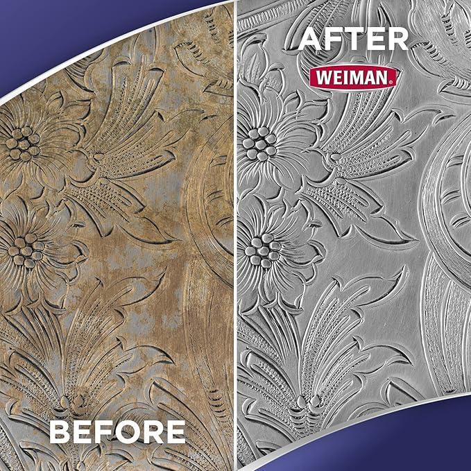Weiman Silver Cleaner and Polish - 8 Ounce with Polishing Cloth - Ammonia Free - Polish Silver Jewelry Sterling Silver Antique Silver Gold Brass Copper and Aluminum