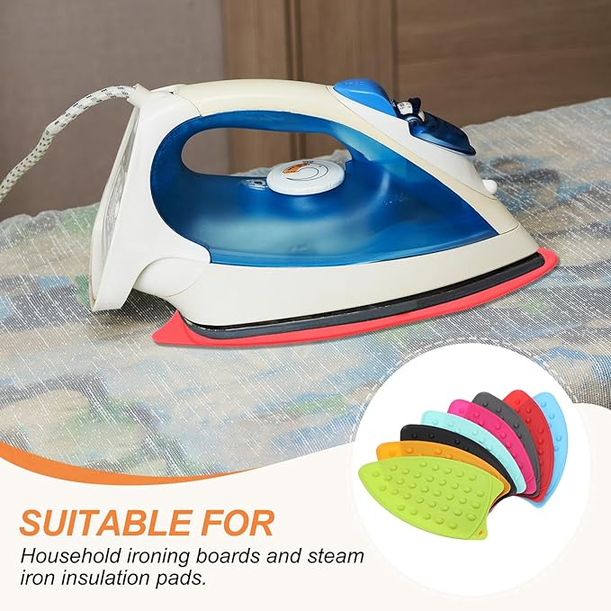 PATIKIL Silicone Iron Rest Pad, Multipurpose Hot Heat Resistant Iron Rest Plate Protective Pad for Ironing Board Hot Resistant Steamer Steam Compact Mat, Yellow