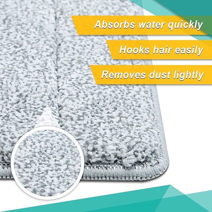 Bulletproof Microfiber Mop Replacement Heads - 5 Pack Washable Pads for Floor Cleaning Compatible with Tethys,Joy Moop & Most 11” - 13” Flat Squeeze Mops for Wet/Dry Mopping, Sanitizing, Scrubbing