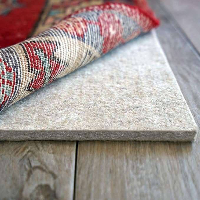RUGPADUSA - Eco-Plush - 10' Square - 3/8" Thick - 100% Felt - Extra Cushioned Rug Pad - Available in 3 Thicknesses, Many Custom Sizes