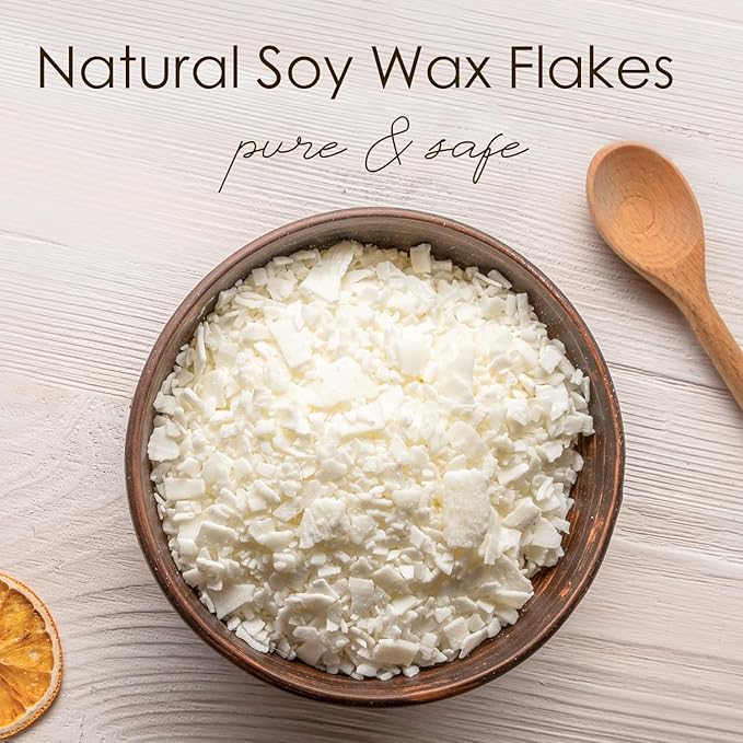 CHILLFLAME Soy Wax Flakes, Natural Candle Wax, Organic Soy Wax for Candle Making from Farm, No Harmless, Additives, and Pure (0.5lb)