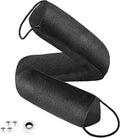 QUOLIX Triangle Under-Door Draft Stopper, 32" Noise Blocker, Weighted Weather Stripping, Gray Cotton & Polyester, Multi-Function Noise & Light Blocker, Black