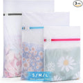 3 Pack 3 Size Mesh Laundry Bags Set for Delicates with AUTO-Lock Zipper, Lingerie Bags for Washing Delicates, Laundry Bags Mesh Wash Bags, Delicates Laundry Bag for Jeans,Blouse,Stocking,Bra