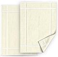 Pearl Linens Pack of 2 100% Cotton Bathmat 20x30 inches, Soft & Absorbent Quick Dry Bathroom Mat Set, Not Bathroom Rugs, After Shower Mat, Bath Tubmat, 687 GSM, Machine Washable, Ivory