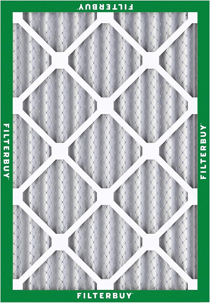 Filterbuy 18x20x2 Air Filter MERV 8 (MPR 700) Dust Defense Replacement (6-Pack), Electrostatic Pleated HVAC AC Furnace Filters, Made in USA (Actual Size: 17.50 x 19.50 x 1.75)