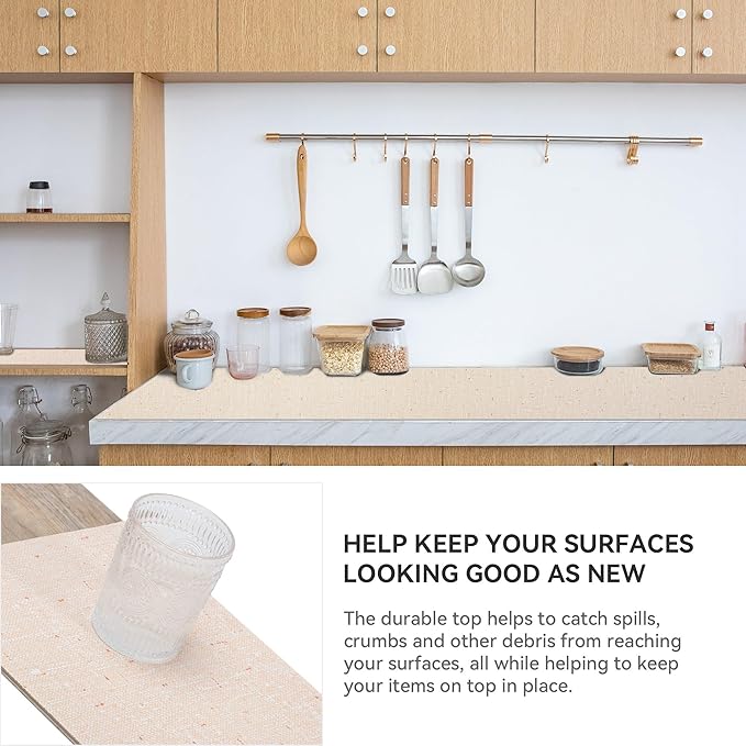 20 x 72 Inch Cupboard Liner Shelving Paper for Cabinets and Drawers Pantry Shelf Liners