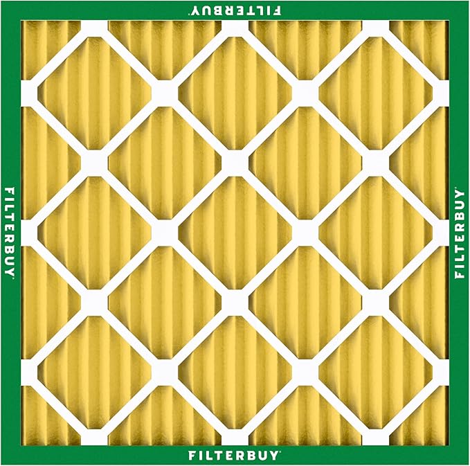 Filterbuy 22x22x1 Air Filter MERV 11 (MPR 1200) Allergen Defense Replacement (4-Pack), Electrostatic Pleated HVAC AC Furnace Filters, Made in USA (Actual Size: 21.50 x 21.50 x 0.75)
