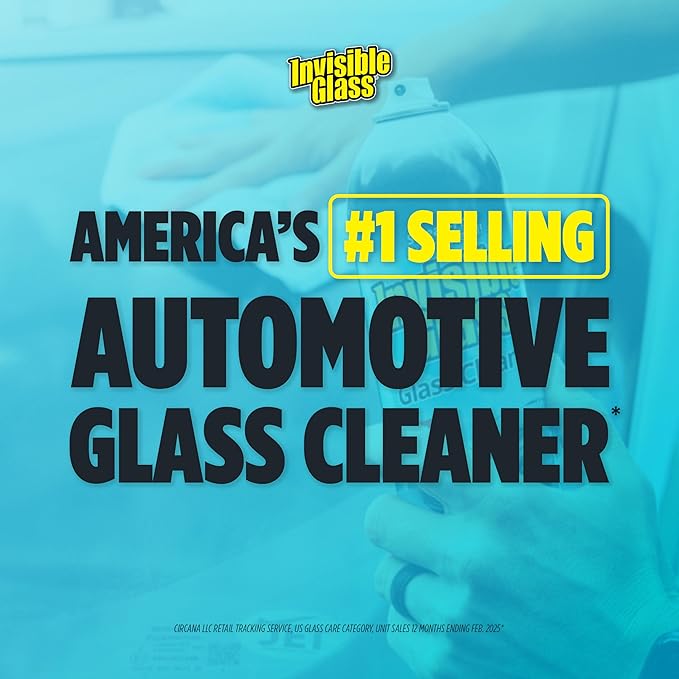 Invisible Glass 92163-2PK Premium Glass and Window Cleaner for Auto and Home Cleans Glass, Windows, Windshields, and More, Streak-Free, Ammonia-Free, Tint-Safe, 16 fl oz (Pack of 2)