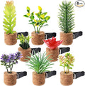 8 Pieces Artificial Plant Air Vent Clips Succulents with Essential Oil Mini Cute Sprayer Car Plant Vent Clip Air Freshener for Car Decorations Accessories(Classic Style)