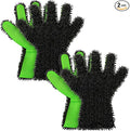 2 Packs Car Wash Mitt 5 Finger Microfiber Wash Mitts Car Dusting Gloves Double Sided Microfiber Cleaning Gloves Interior Exterior Auto Dusting Mitt for Car Detailing Without Scratch (Black and Black)
