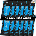 Fortress Car Interior Wipes (25 ct, Pack of 12) for Car Interior Cleaning, Dashboard, Seats, Detailing, and Steering Wheel [Travel Size] Skin-Safe Car Interior Cleaner Supplies