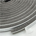 Weather Stripping Brush for Sliding Windows/Doors Frame Side,Pile Self Adhesive Weatherstrip Seal Strip Sealer Draft Stoppers (33ft x11/32 Backing x 11/32 Brush inch, Grey)