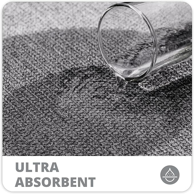 Bath Mat,Ultra Thin Bathroom Rugs,Rubber Bath Mats for Bathroom,No Slip Bath Rugs,Quick Dry,Machine Washable,Low Pile,Absorbent,Shower Outside,Sink,Home Decor Accessories.Grey,1'5"x2'3"(17x27Inch)