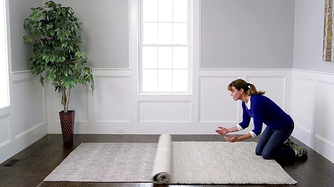 RUGPADUSA - Dual Surface - 9'x12' - 1/8" Thick - Felt + Rubber - Non-Slip Backing Rug Pad - Adds Low-Profile Comfort and Protection