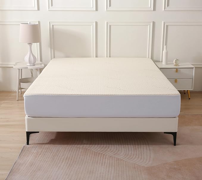 Luxury Waterproof Organic Mattress Protector Full - Organic Cotton Breathable Mattress Pad Cover - New 380 GSM Comfort - Deep Pocket - Jersey Cotton Skirt - Fitted Comfort