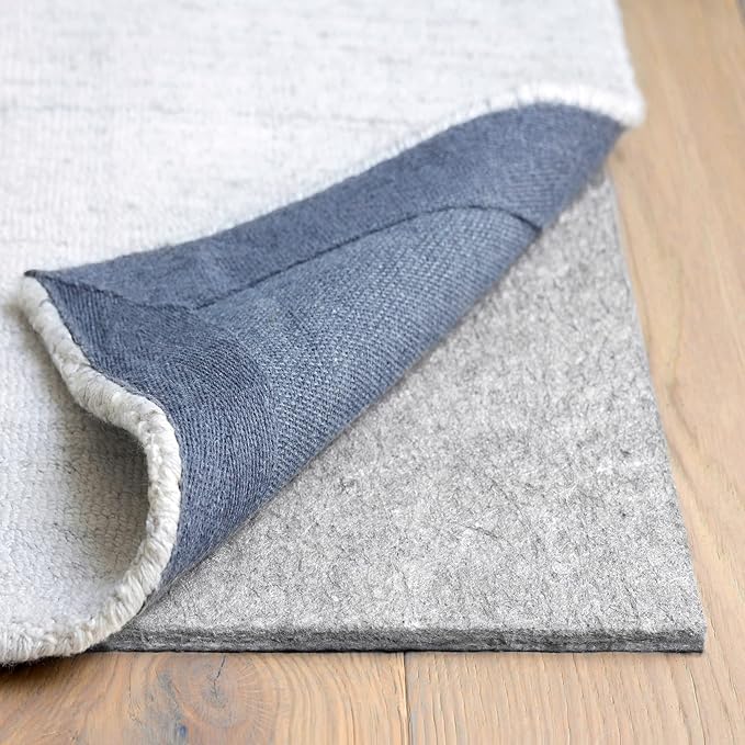RUGPADUSA - Dual Surface - 8'x11' - 3/8" Thick - Felt + Rubber - Enhanced Non-Slip Rug Pad - Adds Comfort and Protection - for Hard Surface Floors
