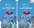 Amazon Basics Blue Recycling Trash Bags, Unscented, 13 Gallon, 60 count (Pack of 2)
