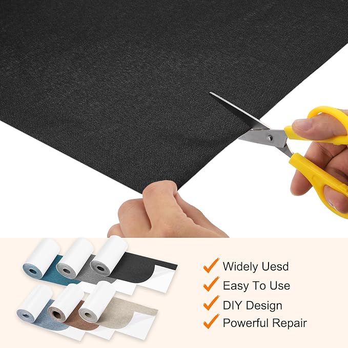 Repair Patches Repair Tape Self-Adhesive DIY Repair Patch Linen Gear Patch for Sofa, Furniture, Chair, Clothing,Tents,3.5x79 Inch,Dark Blue