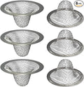 1.0" Bathroom Sink Drain Strainers, 6PCS Drain Hair Catchers for Laundry, Mop Pool, Utility, Slop, RV Sink, Stainless Steel Drain Filter