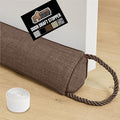 GORILLA GRIP Door Draft Stopper for Bottom of Doors, Weather Stripping Seal Blocks Hot Air, Noise, Bugs, Keeps Cold AC in, Sound Proofing Easy Install Gap Filler, Home Essentials, 38 Inch, Brown
