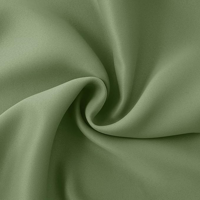 BGment Olive Green Blackout Curtains 90 Inch Length for Living Room - Thermal Insulated Drapes with Rod Pocket Darkening Privacy for Bedroom Dining, 52 x 90 Inch, 2 Panels