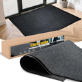 Extra Large Indoor/Outdoor Entrance Mat - 4 x 10 Feet, Rubber Border Door Mat Heavy Duty, Waterproof, Low-Profile, Easy to Clean, Rubber Entry Mat,Commercial Floor Mat, Charcoal Grey