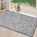 REFETONE Indoor Doormat, Front Door Mat 32"x48" Absorbent Rubber Backing Non Slip Back Door Mats, Washable Low-Profile Inside Floor Mat Door Rugs for Entryway, Resist Dirt Mud Mat for Dogs, Dark Grey