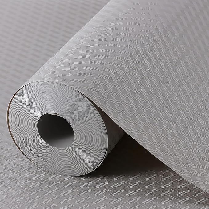 Light Gray Shelf Liners for Kitchen Cabinets Refrigerator Liners Waterproof & Oil-Proof Kitchen Cupboard Liner Drawer Mats EVA Material Non Adhesive Fridge Liner 17.5 x 236.2 Inches x 2 Rolls