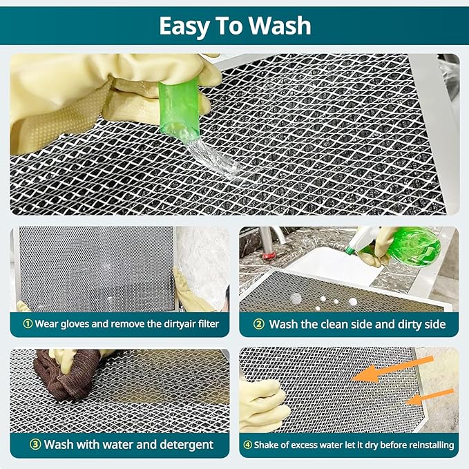 Torjim 20x25x1 MERV8 Washable & Reusable Electrostatic Air Filter - AC/HVAC Furnace Filter, Permanent, Breathe Fresher, Easy Install